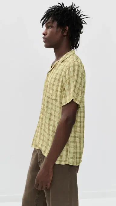 Bather Tartan Camp hirt Citrus | Thumbnail 4 Bather Tartan Camp hirt Citrus | Thumbnail 4