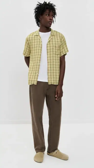 Bather Tartan Camp hirt Citrus | Thumbnail 5 Bather Tartan Camp hirt Citrus | Thumbnail 5