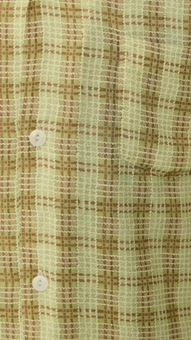 Bather Tartan Camp hirt Citrus | Thumbnail 6 Bather Tartan Camp hirt Citrus | Thumbnail 6
