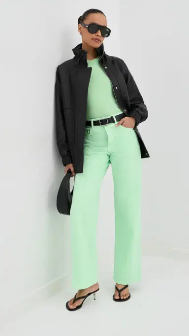 Sablyn Sammy Dyed Relaxed Straight Leg Jeans Lime | Thumbnail 2 Sablyn Sammy Dyed Relaxed Straight Leg Jeans Lime | Thumbnail 2