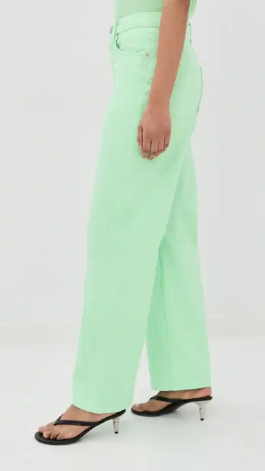 Sablyn Sammy Dyed Relaxed Straight Leg Jeans Lime | Thumbnail 5 Sablyn Sammy Dyed Relaxed Straight Leg Jeans Lime | Thumbnail 5