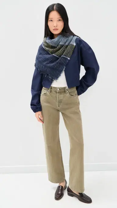 Faherty Bold Pin Stripe Oblong Scarf Total Eclipse Multi | Thumbnail 3 Faherty Bold Pin Stripe Oblong Scarf Total Eclipse Multi | Thumbnail 3