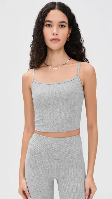 Year of Ours Ribbed Bralette Tank Heather Grey S | Thumbnail 2 Year of Ours Ribbed Bralette Tank Heather Grey S | Thumbnail 2