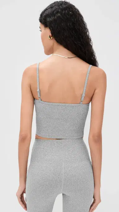 Year of Ours Ribbed Bralette Tank Heather Grey S | Thumbnail 3 Year of Ours Ribbed Bralette Tank Heather Grey S | Thumbnail 3