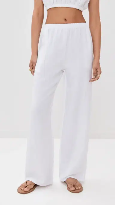 LE BOP Camille Pull On Pants White | Thumbnail 2 LE BOP Camille Pull On Pants White | Thumbnail 2