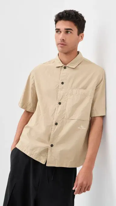 Stone Island Lightweight Cotton Shirt Desert | Thumbnail 2 Stone Island Lightweight Cotton Shirt Desert | Thumbnail 2