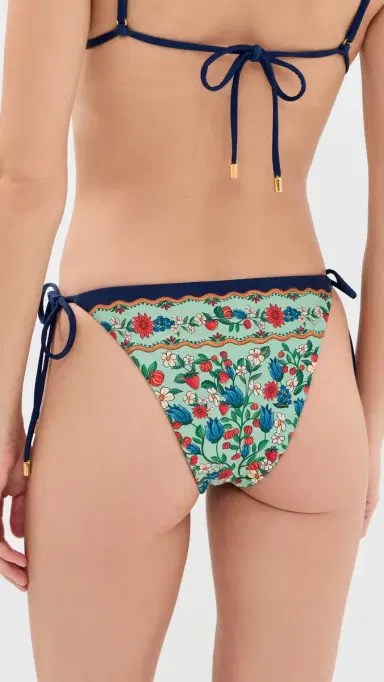 FARM Rio Fruit Beauty Faded Green Tie Side Bikini Bottoms Fruit Beauty Faded Green | Thumbnail 3 FARM Rio Fruit Beauty Faded Green Tie Side Bikini Bottoms Fruit Beauty Faded Green | Thumbnail 3