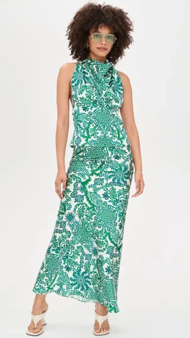 MISA ierra Maxi Skirt Reflective Botanical | Thumbnail 5 MISA ierra Maxi Skirt Reflective Botanical | Thumbnail 5