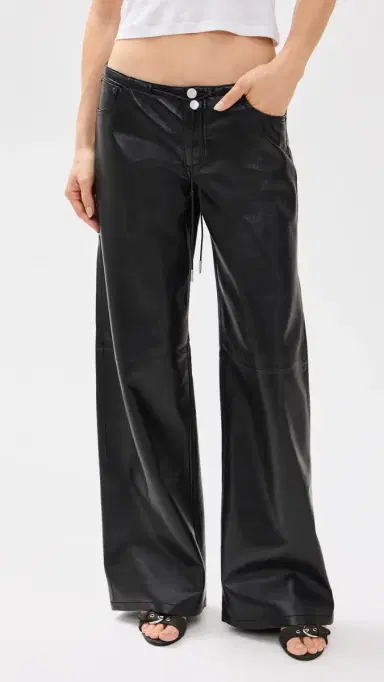 Still Here Cool Jeans in Black Leather Black Leather | Thumbnail 2 Still Here Cool Jeans in Black Leather Black Leather | Thumbnail 2