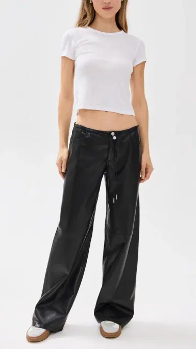 Still Here Cool Jeans in Black Leather Black Leather | Thumbnail 5 Still Here Cool Jeans in Black Leather Black Leather | Thumbnail 5