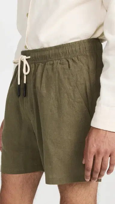 OAS Linen Shorts 5 Army | Thumbnail 4 OAS Linen Shorts 5 Army | Thumbnail 4