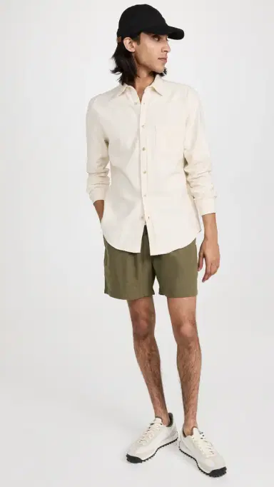OAS Linen Shorts 5 Army | Thumbnail 5 OAS Linen Shorts 5 Army | Thumbnail 5
