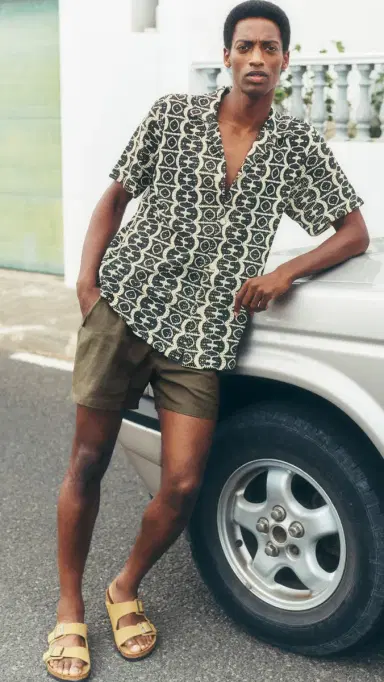 OAS Linen Shorts 5 Army | Thumbnail 6 OAS Linen Shorts 5 Army | Thumbnail 6