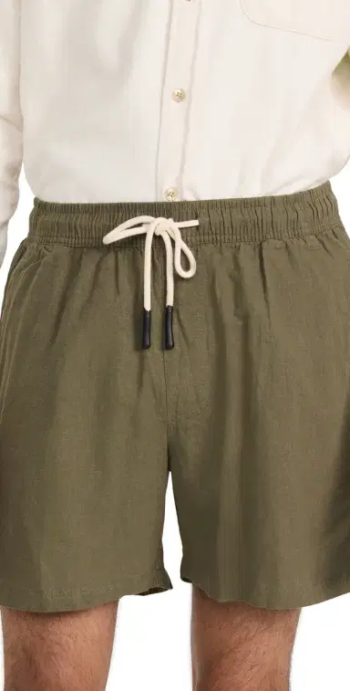 OAS Linen Shorts 5 Army | Thumbnail 1 OAS Linen Shorts 5 Army | Thumbnail 1