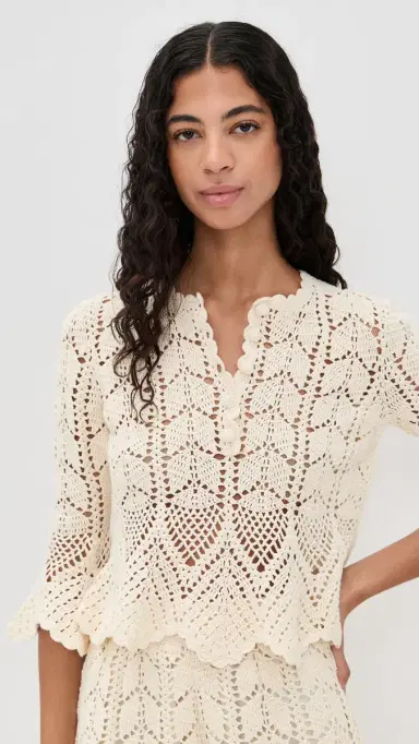 Zimmermann Awaken Lace Crochet Top Cream | Thumbnail 2 Zimmermann Awaken Lace Crochet Top Cream | Thumbnail 2