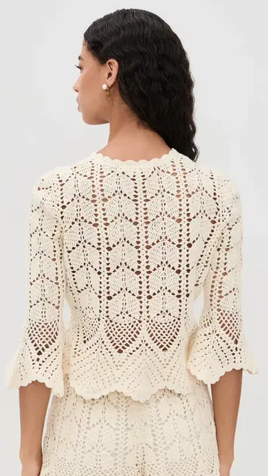 Zimmermann Awaken Lace Crochet Top Cream | Thumbnail 3 Zimmermann Awaken Lace Crochet Top Cream | Thumbnail 3