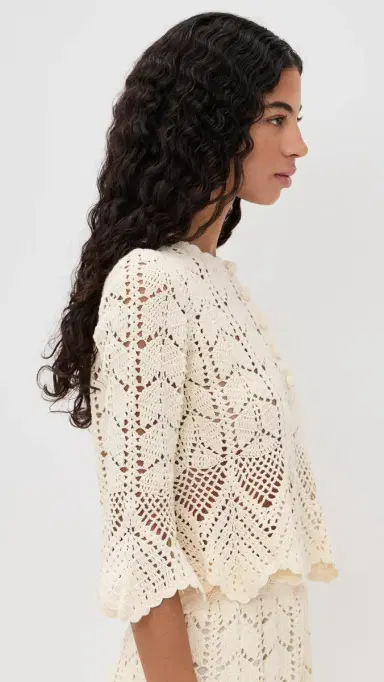 Zimmermann Awaken Lace Crochet Top Cream | Thumbnail 4 Zimmermann Awaken Lace Crochet Top Cream | Thumbnail 4