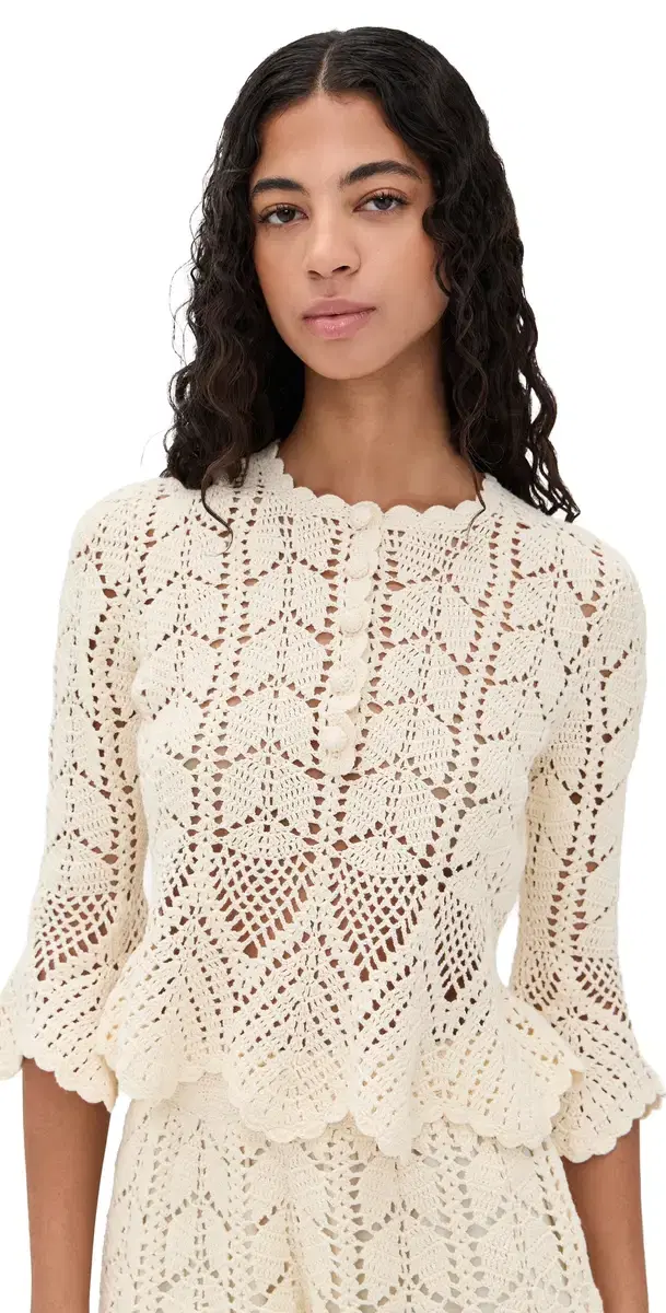 Awaken Lace Crochet Top Cream Awaken Lace Crochet Top Cream