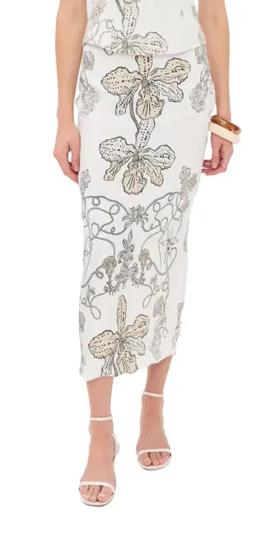 Isla & White Onia Silk Skirt | Thumbnail 1 Isla & White Onia Silk Skirt | Thumbnail 1