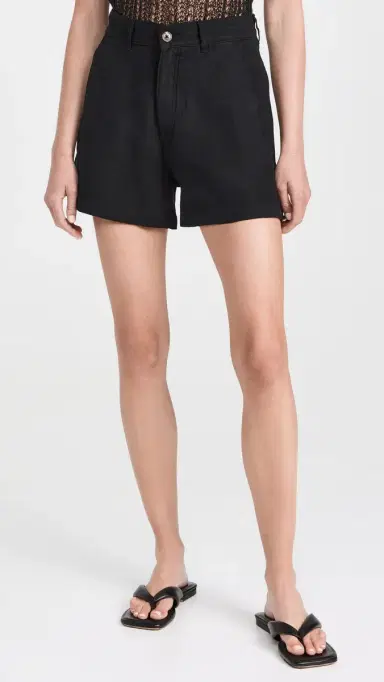 DL1961 Taylor High Rise Linen Shorts Black Linen (Linen) 28 | Thumbnail 2 DL1961 Taylor High Rise Linen Shorts Black Linen (Linen) 28 | Thumbnail 2