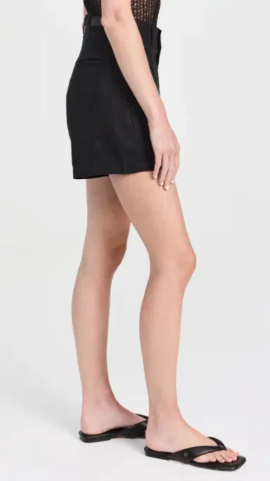 DL1961 Taylor High Rise Linen Shorts Black Linen (Linen) 28 | Thumbnail 4 DL1961 Taylor High Rise Linen Shorts Black Linen (Linen) 28 | Thumbnail 4