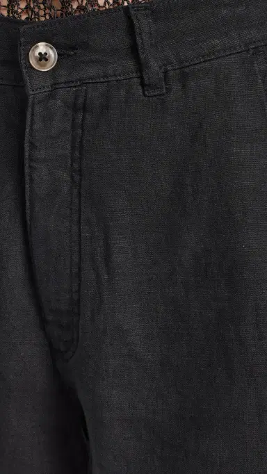 DL1961 Taylor High Rise Linen Shorts Black Linen (Linen) 28 | Thumbnail 6 DL1961 Taylor High Rise Linen Shorts Black Linen (Linen) 28 | Thumbnail 6