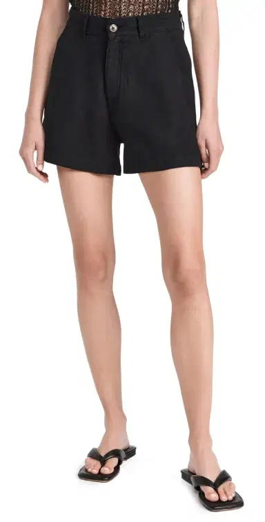DL1961 Taylor High Rise Linen Shorts Black Linen (Linen) 28 | Thumbnail 1 DL1961 Taylor High Rise Linen Shorts Black Linen (Linen) 28 | Thumbnail 1
