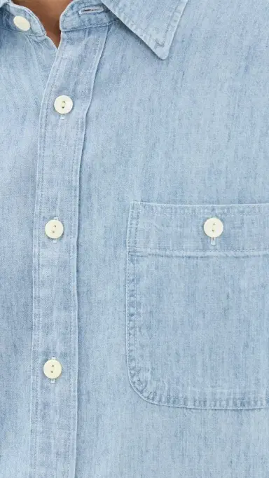Faherty Tried and True Chambray Workshirt Vintage Indigo L | Thumbnail 6 Faherty Tried and True Chambray Workshirt Vintage Indigo L | Thumbnail 6