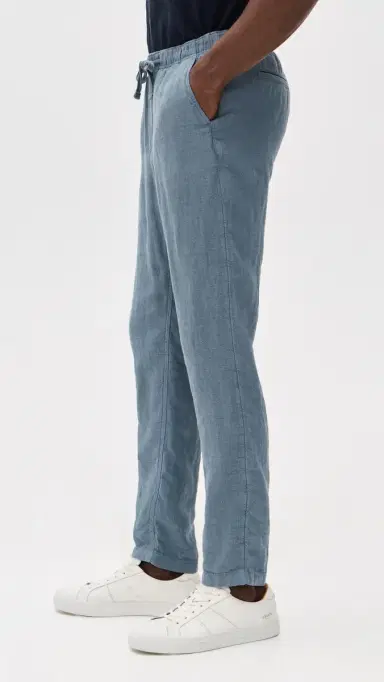 Faherty Linen Drawstring Pants Deep arine | Thumbnail 4 Faherty Linen Drawstring Pants Deep arine | Thumbnail 4