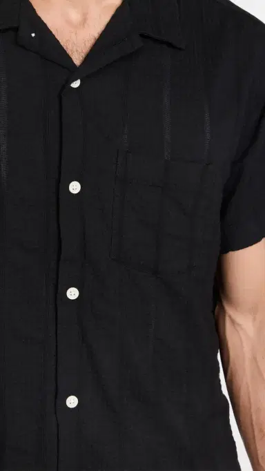 Corridor triped eersucker Shirt Black | Thumbnail 6 Corridor triped eersucker Shirt Black | Thumbnail 6