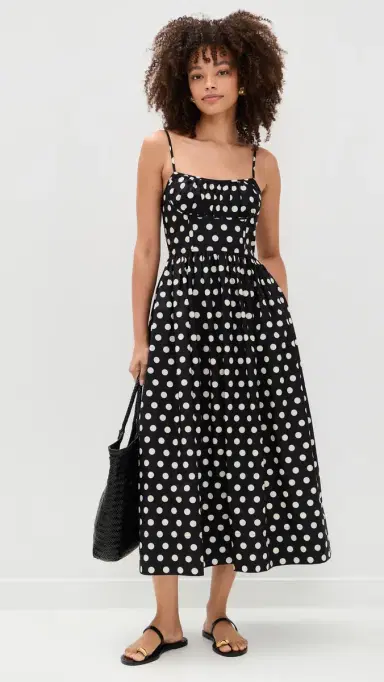 Cara Cara Alba Midi Dress Joelle Dot Black | Thumbnail 2 Cara Cara Alba Midi Dress Joelle Dot Black | Thumbnail 2