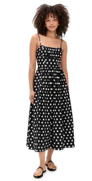 Cara Cara Alba Midi Dress Joelle Dot Black | Thumbnail 1 Cara Cara Alba Midi Dress Joelle Dot Black | Thumbnail 1