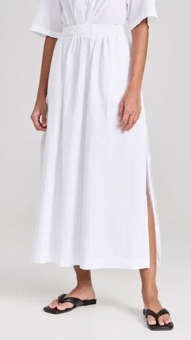 Stateside Fine Poplin Double Maxi Skirt White | Thumbnail 2 Stateside Fine Poplin Double Maxi Skirt White | Thumbnail 2