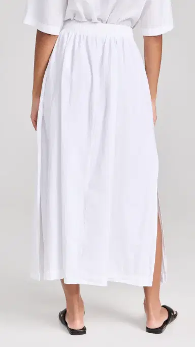Stateside Fine Poplin Double Maxi Skirt White | Thumbnail 3 Stateside Fine Poplin Double Maxi Skirt White | Thumbnail 3