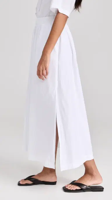 Stateside Fine Poplin Double Maxi Skirt White | Thumbnail 4 Stateside Fine Poplin Double Maxi Skirt White | Thumbnail 4