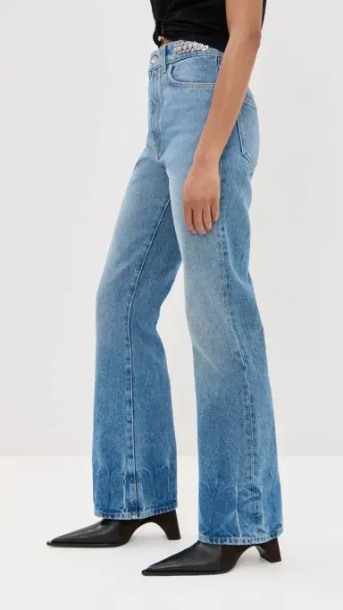 rabanne Flared Jeans Embellished with 1969 Discs Denim Stone | Thumbnail 4 rabanne Flared Jeans Embellished with 1969 Discs Denim Stone | Thumbnail 4