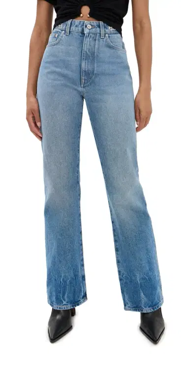 rabanne Flared Jeans Embellished with 1969 Discs Denim Stone | Thumbnail 1 rabanne Flared Jeans Embellished with 1969 Discs Denim Stone | Thumbnail 1