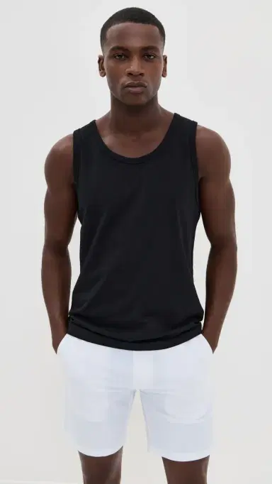 REIGNING CHAMP Lightweight Jersey Slim Tank Top Black | Thumbnail 2 REIGNING CHAMP Lightweight Jersey Slim Tank Top Black | Thumbnail 2