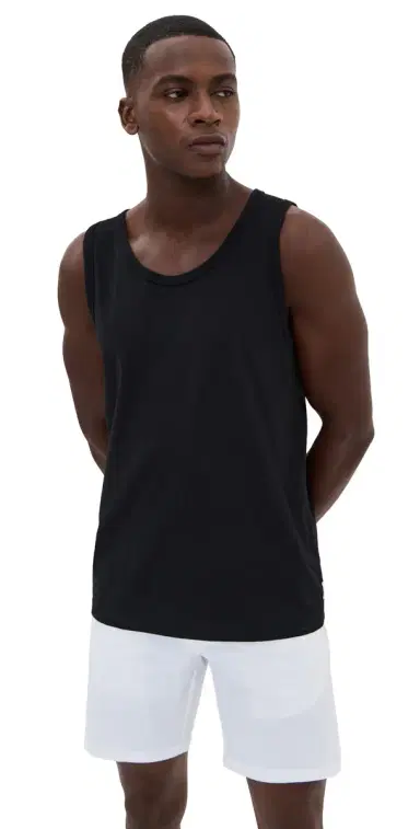 REIGNING CHAMP Lightweight Jersey Slim Tank Top Black | Thumbnail 1 REIGNING CHAMP Lightweight Jersey Slim Tank Top Black | Thumbnail 1