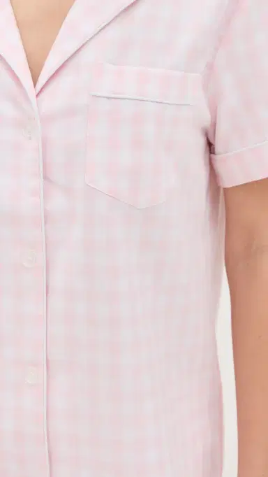 Petite Plume Gingham Shorts Pajama et Pink | Thumbnail 6 Petite Plume Gingham Shorts Pajama et Pink | Thumbnail 6
