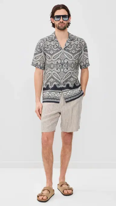 Orlebar Brown aitan Linen Carnival Shirt Night Iris | Thumbnail 5 Orlebar Brown aitan Linen Carnival Shirt Night Iris | Thumbnail 5