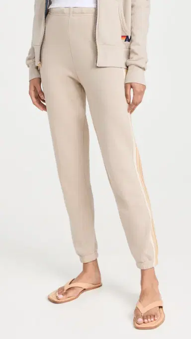 Aviator Nation 5 tripe Women's weatpants and/Tan | Thumbnail 2 Aviator Nation 5 tripe Women's weatpants and/Tan | Thumbnail 2