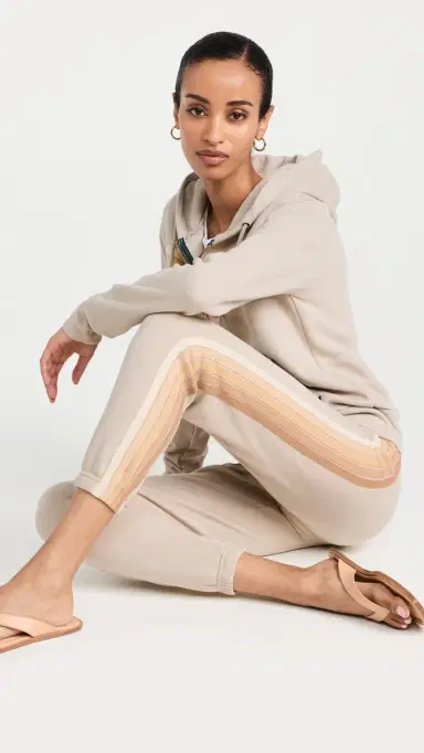 Aviator Nation 5 tripe Women's weatpants and/Tan | Thumbnail 5 Aviator Nation 5 tripe Women's weatpants and/Tan | Thumbnail 5