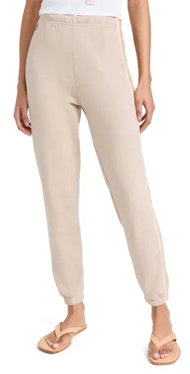 Aviator Nation 5 tripe Women's weatpants and/Tan | Thumbnail 1 Aviator Nation 5 tripe Women's weatpants and/Tan | Thumbnail 1