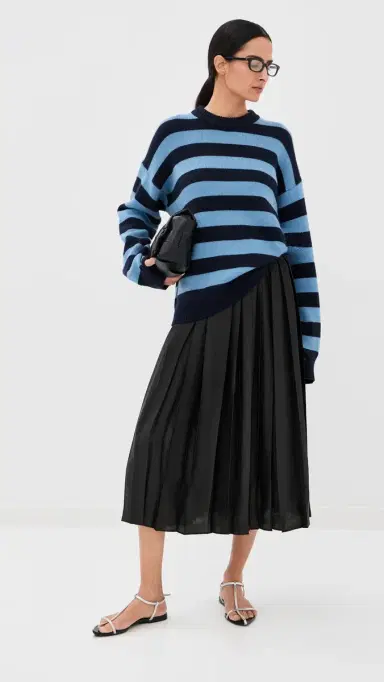 Tibi Feather Weight Pleated Pull On Skirt Black | Thumbnail 2 Tibi Feather Weight Pleated Pull On Skirt Black | Thumbnail 2