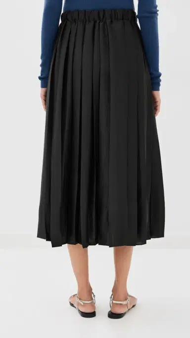 Tibi Feather Weight Pleated Pull On Skirt Black | Thumbnail 4 Tibi Feather Weight Pleated Pull On Skirt Black | Thumbnail 4