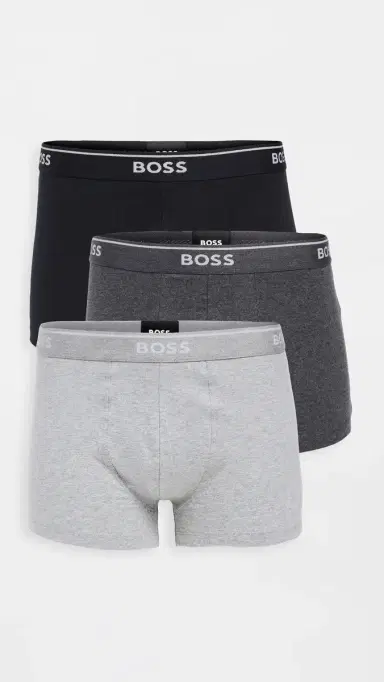 BOSS Classic Cotton 3 Pack Trunks Grey S | Thumbnail 2 BOSS Classic Cotton 3 Pack Trunks Grey S | Thumbnail 2