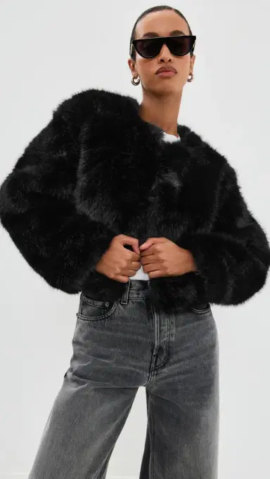 BLANKNYC Cash Flow Faux Fur Jacket Black M | Thumbnail 2 BLANKNYC Cash Flow Faux Fur Jacket Black M | Thumbnail 2