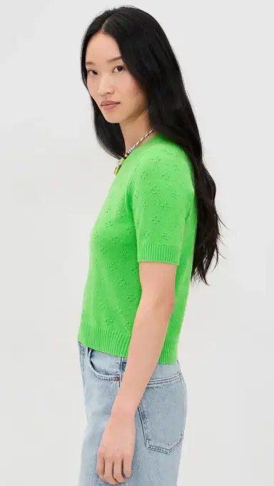 Guest In Residence Compass Cashmere Sweater Tee Match Point M | Thumbnail 4 Guest In Residence Compass Cashmere Sweater Tee Match Point M | Thumbnail 4