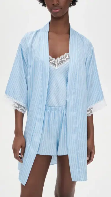 Flora Nikrooz Sabrina Travel Set Garden Stripe | Thumbnail 2 Flora Nikrooz Sabrina Travel Set Garden Stripe | Thumbnail 2